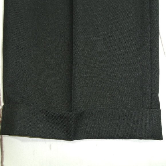 LAUREN RALPH LAUREN NWT Black Pleated Front Polished Cuff Machine Washab… - Picture 5 of 14